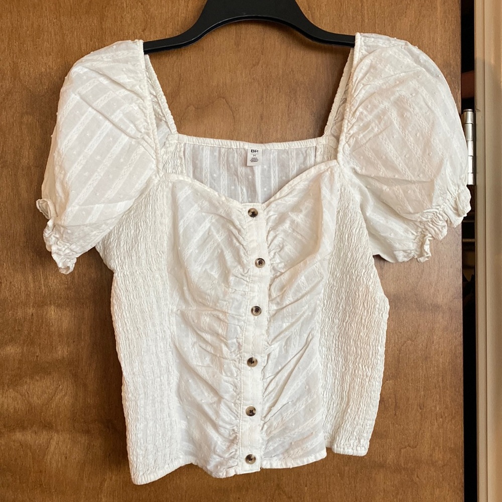 BP Smocked Short Sleeve Top